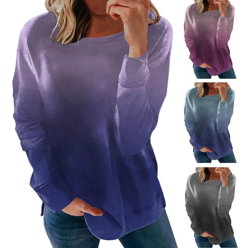 

Womens Simple Casual Sweatshirt Round Ncek Pullover Female Hoodie Long Sleeve