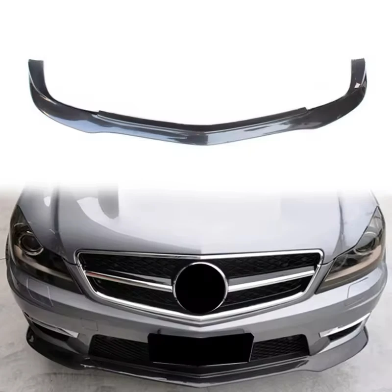 

AMG Style Body Kit Carbon Fiber Fibre Front Bumper Lip Splitter Fits for Mercedes Benz W204 2007-201 Ture Factory Fitment