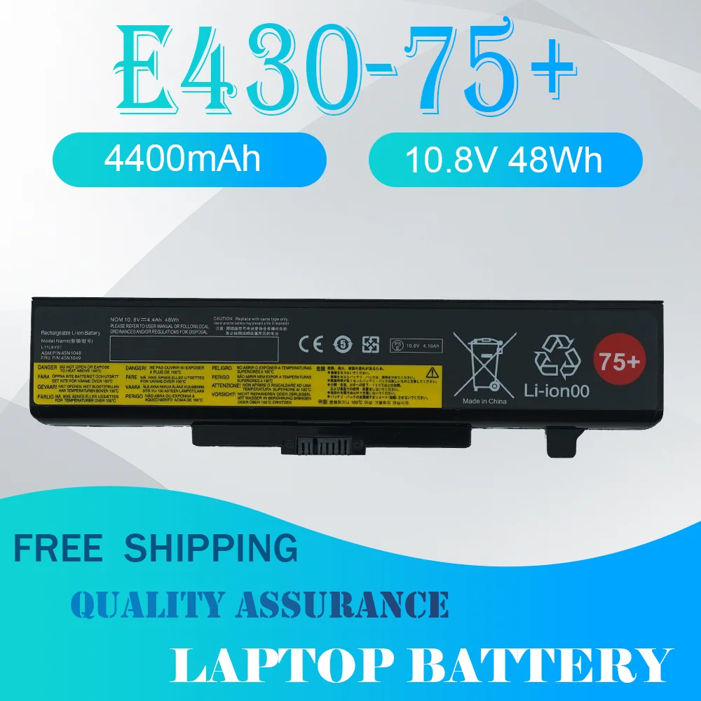 E430 75+ batería del ordenador portátil para Lenovo Thinkpad E431 B490 B590 E440 V480 E49 M490 E530 E531 E540 E435 V490 V580 45N1048 45N1049