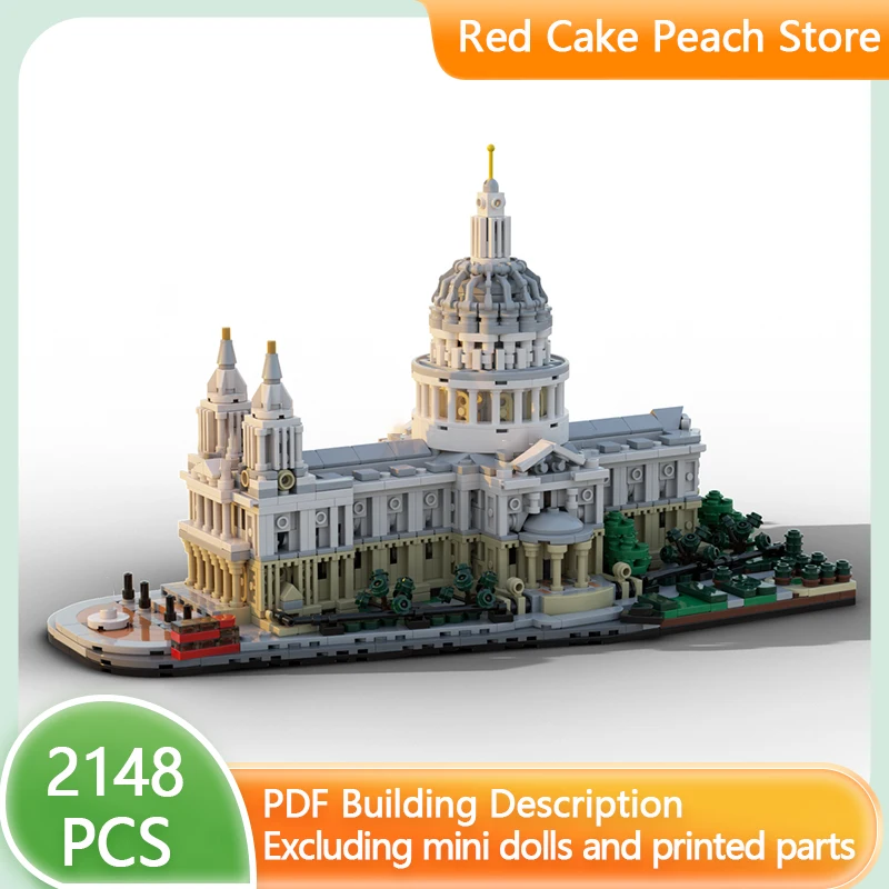 City Street View Model MOC Building Bricks Saint Paul's Cathedral Modular Technology Gifts Holiday Assemble Children Toys Suit