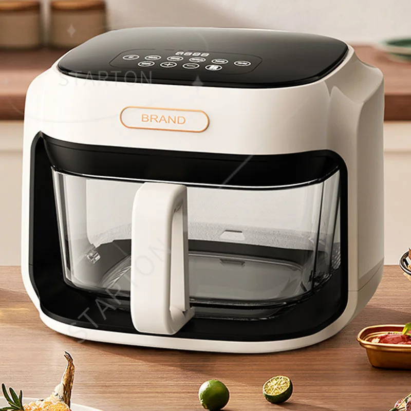 Electric Air Fryer with Glass  Food Container Easy to Visible Oven with Overheat Protection Smart Air Fryer