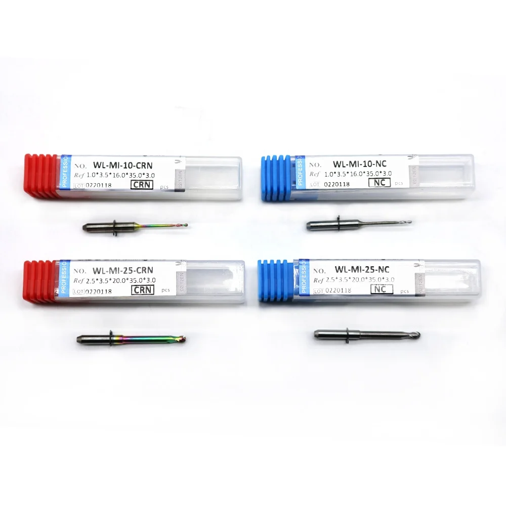 

Dental Lab CAD/CAM Milling Burs for PMMA Metal Zirconia