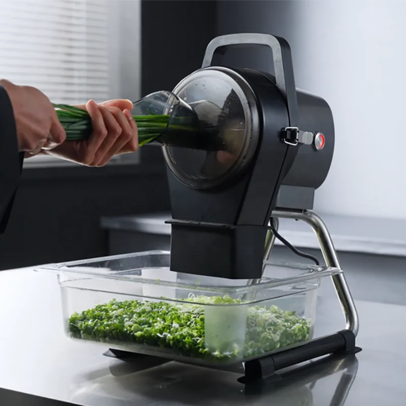 The restaurant uses a small chopper, a chive and green onion chopper, an asparagus lettuce and ginger chopper.