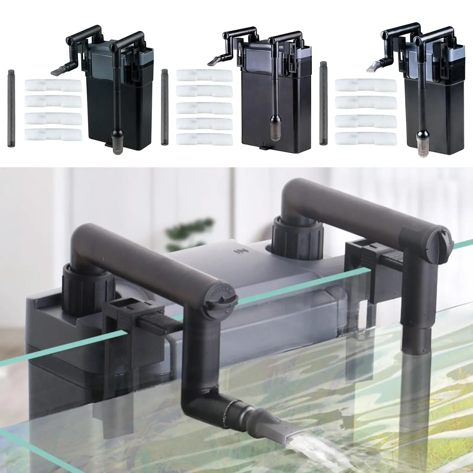 

Внешний канистровый фильтр для аквариума, регулируемый, для черепашьих бассейнов, для аквариумов 20-40 см, 4 см, 60-80 см