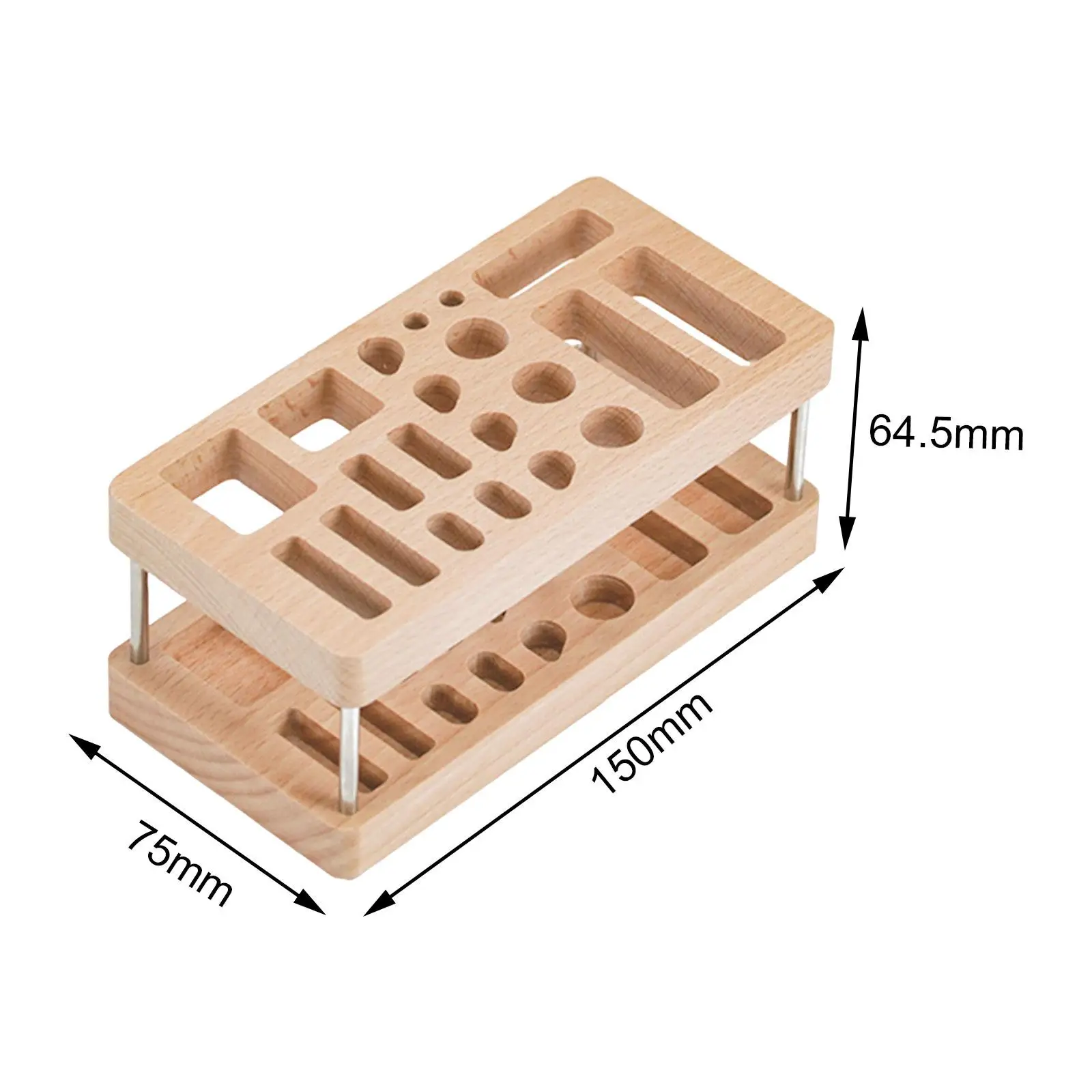 Organizzatore di strumenti modello per hobbisti Soluzione di archiviazione da tavolo Supporto in legno