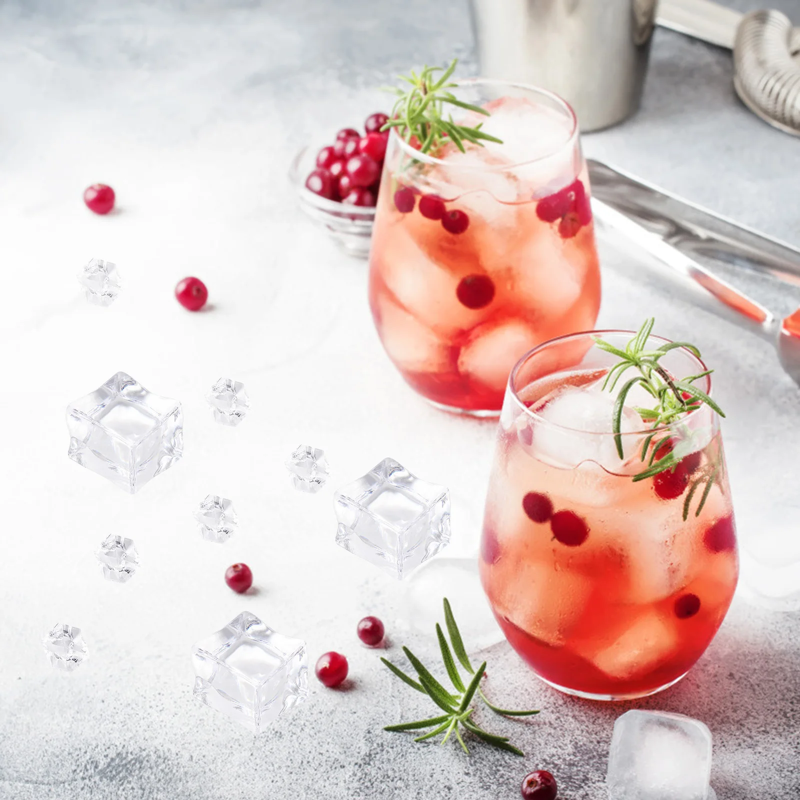 

1Set Fake Ice Cubes Transparent Acrylic Simulation Ice Crushed Rocks Decorative Photography Props Wedding Party Decor