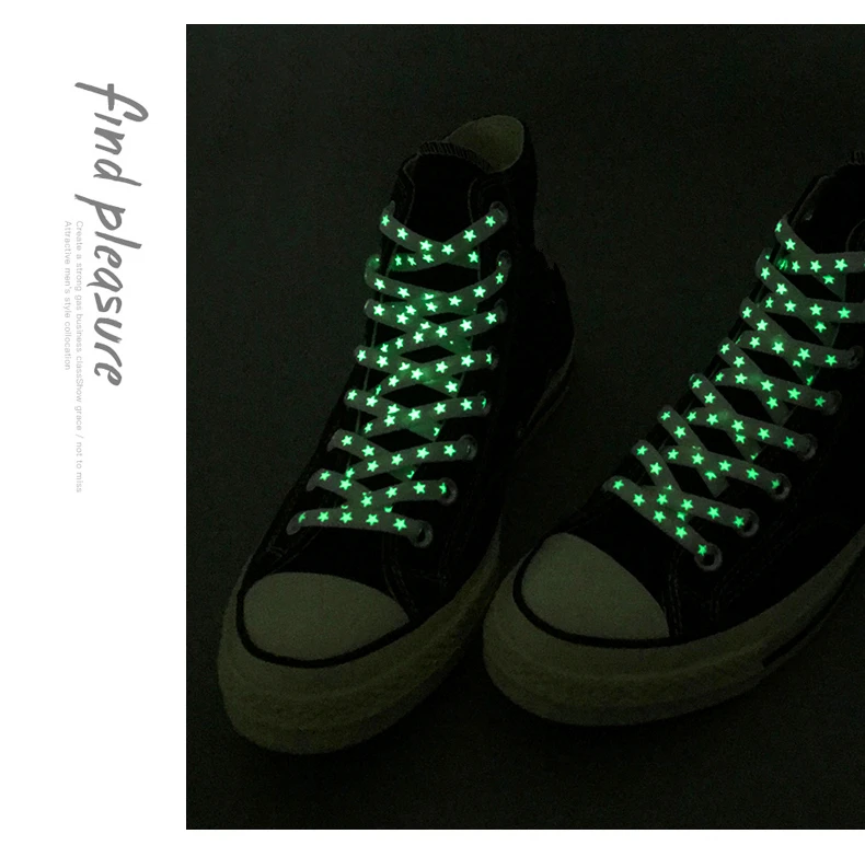 Flache, reflektierende, leuchtende Schuhbänder, die im Dunkeln leuchten, fluoreszierende Schuhbänder für Sneaker, besonders helle Schuhbänder, 1 Paar. – Detail 13