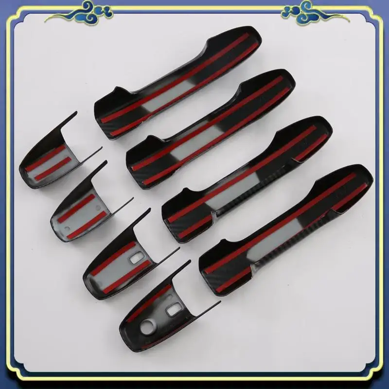 

AU16-For Toyota Yaris Ativ/Vios 2023 2024 Car Door Handle Cover Trim Exterior Replacement Parts Accessories ABS Carbon Fiber