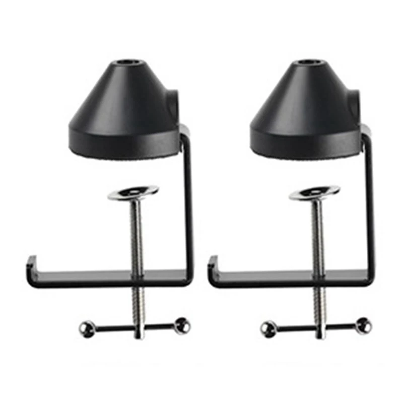 معدن الجدول تصاعد المشبك ل ميكروفون ، قوس ناتئ ، تعليق بوم مقص الذراع حامل حامل ، جديد ، 2X