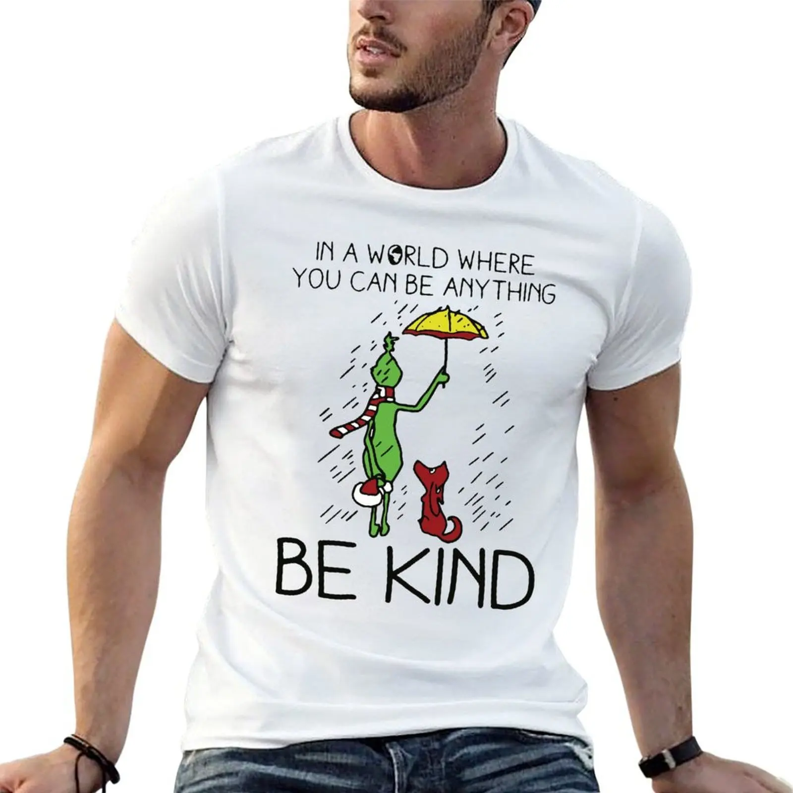 In The World You Can Be Anything Be Kind, Christmas tshirt T-Shirt vintage anime shirt oversizeds mens shirts graphic tee