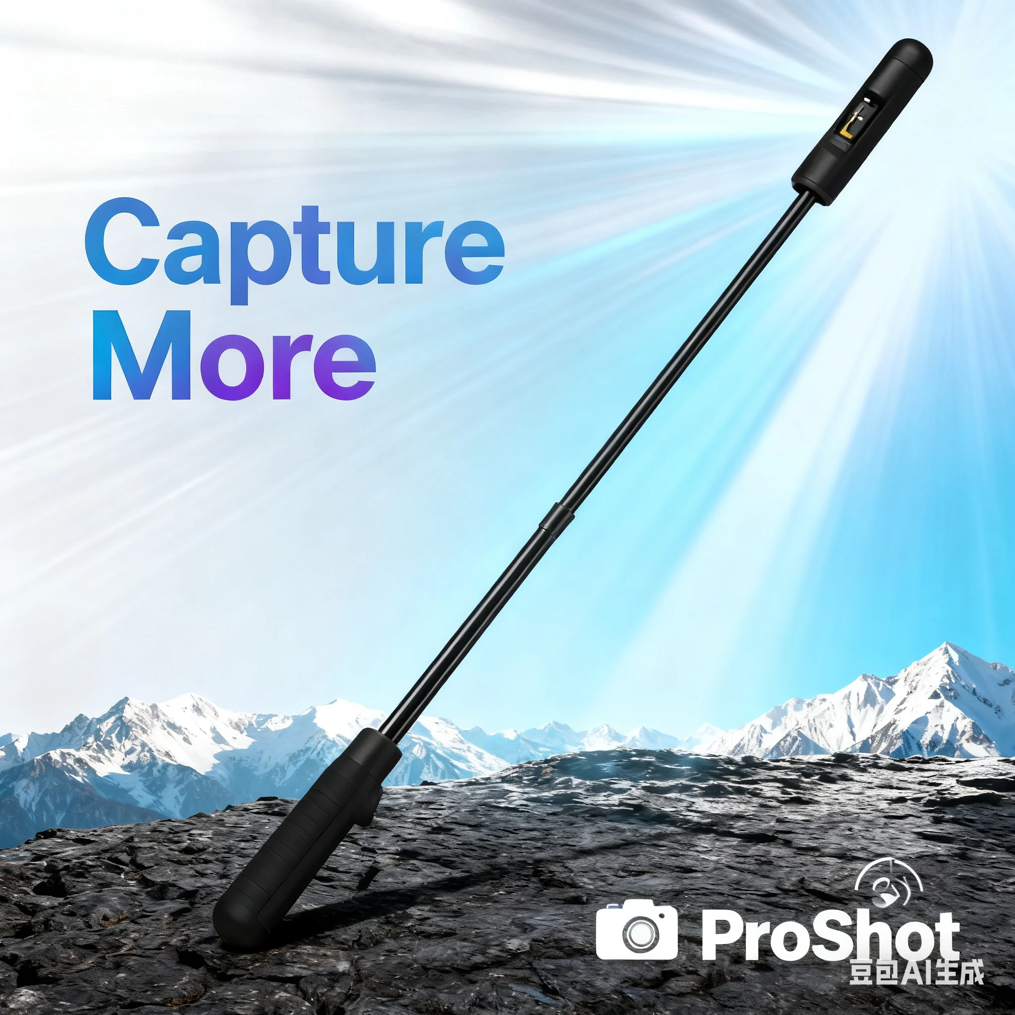 Bullet Time Selfie Stick 2.0 For Insta360 - 360° Spinning Handle, Smooth Panoramic for X5/X4/X3