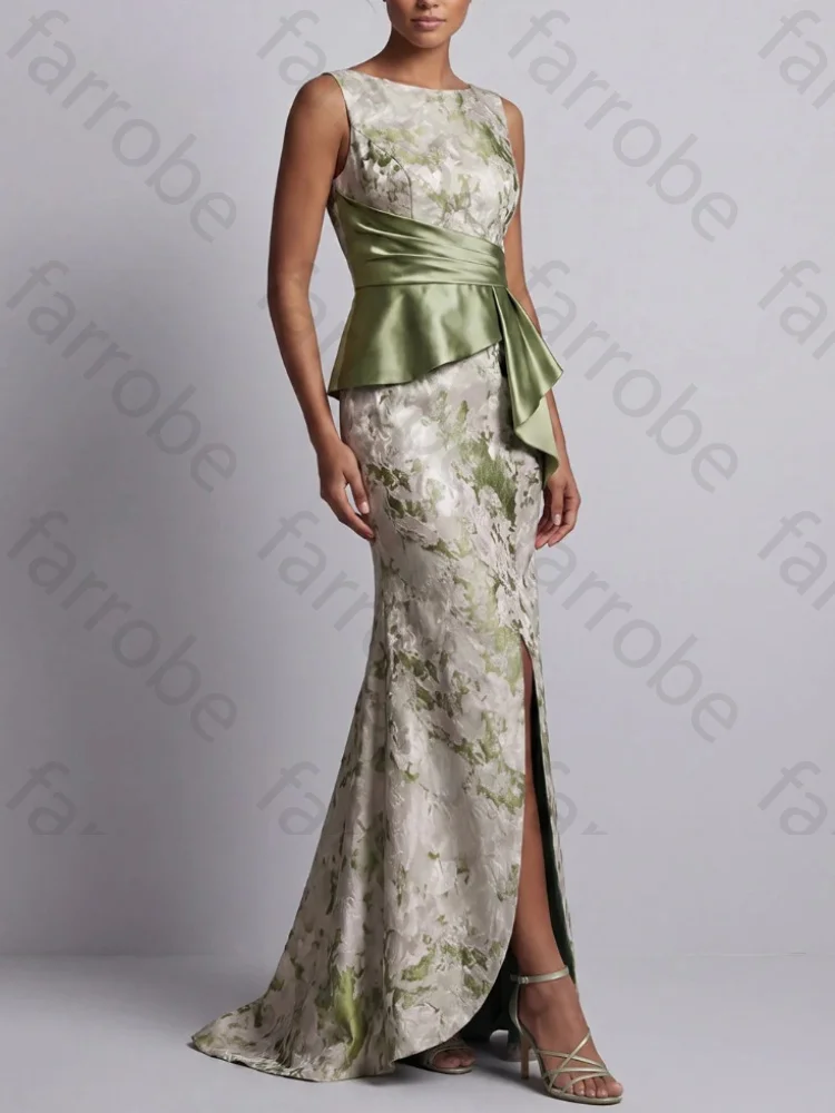 Customized Mermaid Ruched Sleeveless Mother of The Bride Dresses Elegant Celebrity Dress Exquisite High Quality Prom Party Gowns