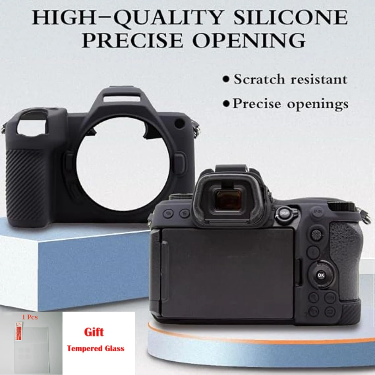 Silicone Armor Skin Camera Case For Nikon Z6III Camera Bag digital micro-single protective cover  + 1PCS Free Tempered Film