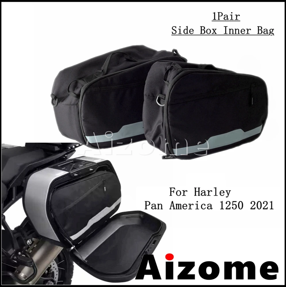 

1Pair Motorcycle Side Box Inner Bags For Pan America 1250 1250S 2024 Black 600D Polyester Fabric Rear Luggage Case Liner Bags