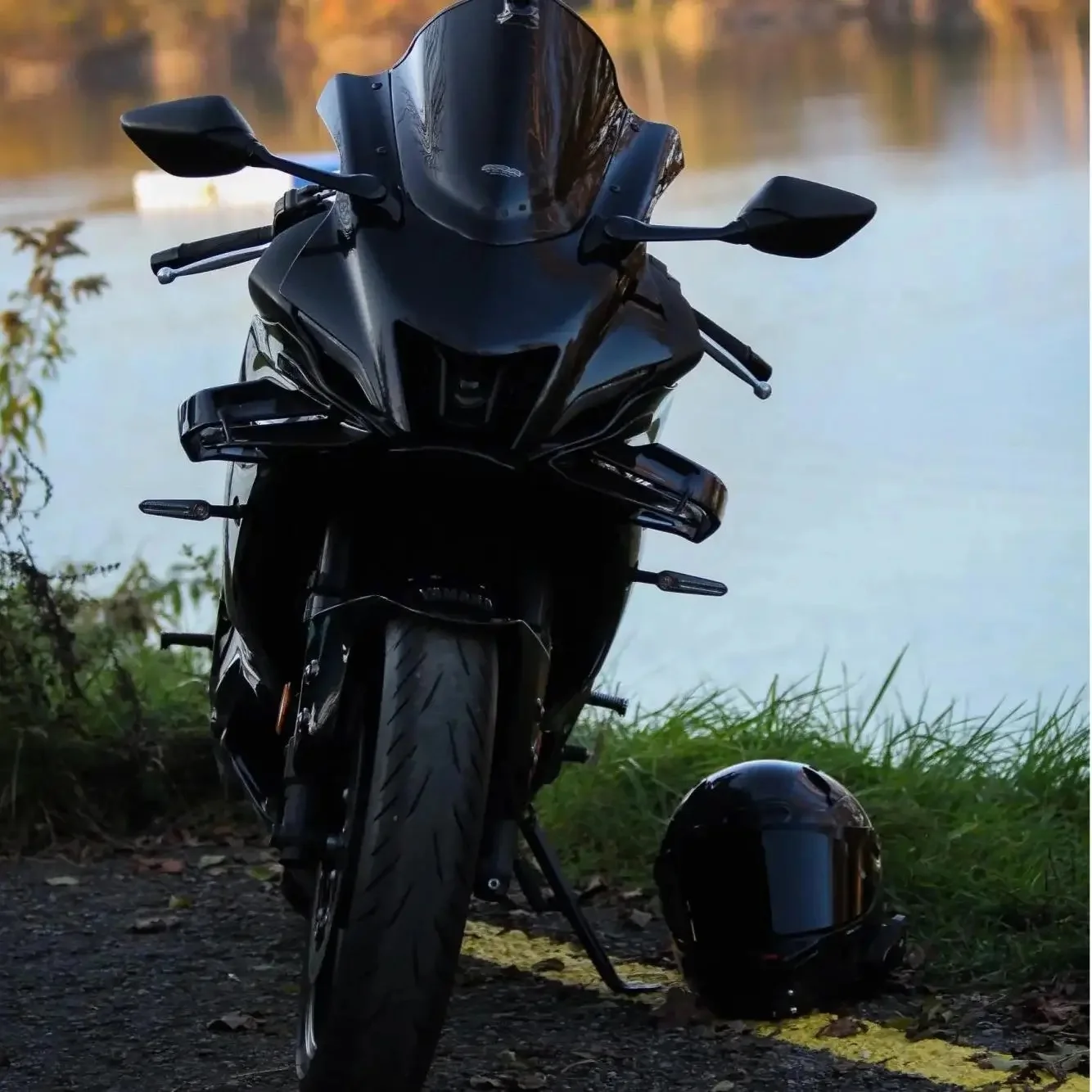 For YAMAHA YZF-R7 YZF R7 2021-2023 Front Fairing Winglets Aerodynamic Wing Cover Protection Guards Kit Cowl Fixed Wing