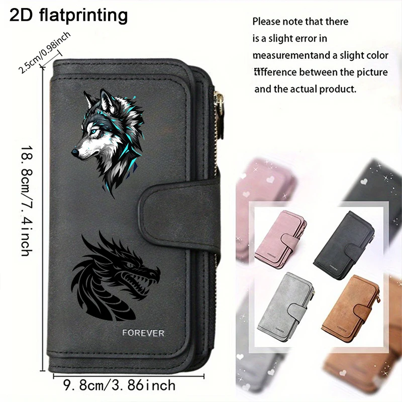 Wolf Dragon Women's Long Wallet Features Multiple Card Slots A Coin Pocket and Cell Phone Pouch Perfect Gift for Women