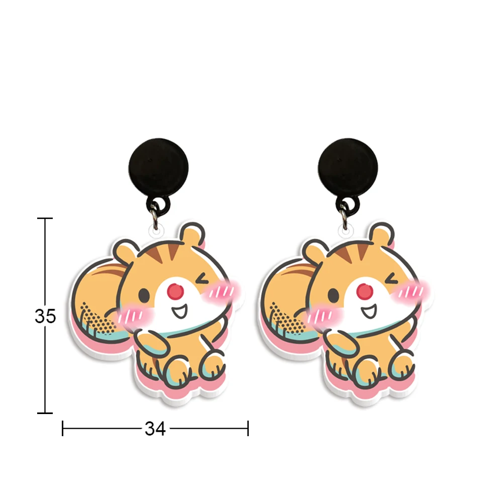 W Cute Cats Kawaii Sanrio Charactors Black Dangle Earrings Hellokitty New Accessories For Girls Colorful Earrings Cute Jewelry