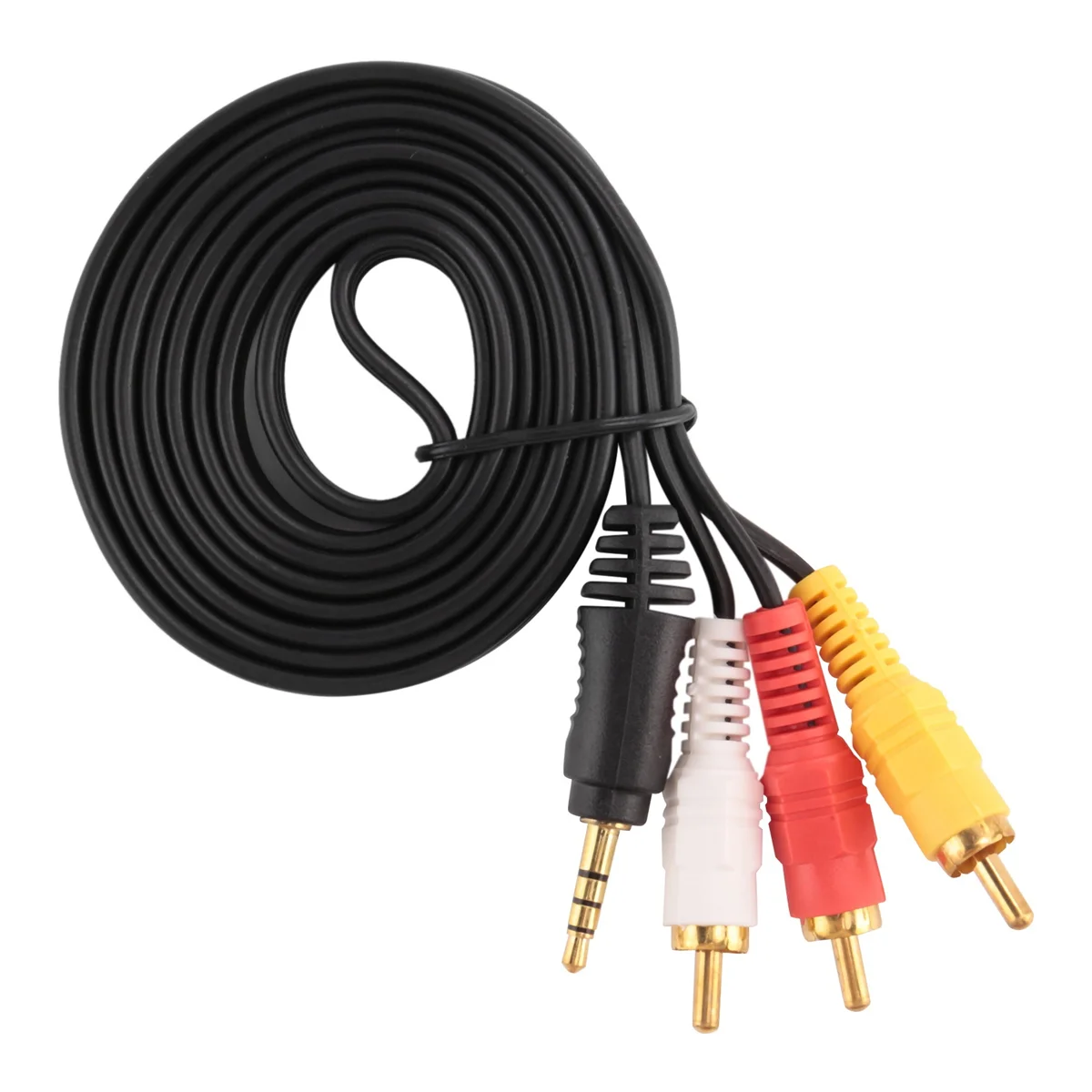 Cable de extensión AV adaptador macho a 3 RCA, enchufe de 3,5mm, 4,9 pies, para TV, VCD, DVD