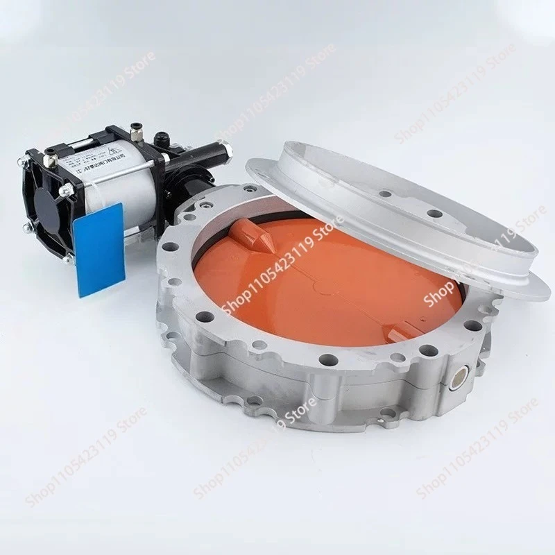 Pneumatic dust butterfly valve for cement mixing plant powder valve DN100 125 150 200 250 300