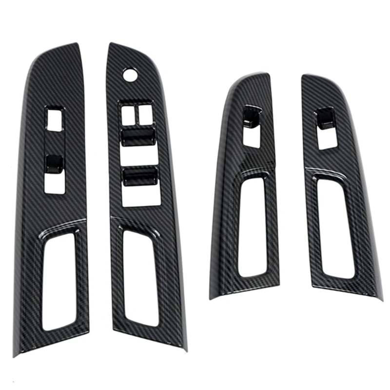 Car Carbon Fiber Window Switch Cover Door Armrest Panel For Subaru WRX/WRX STI 2015-2020 LHD