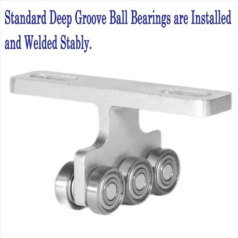 AB42-Pulley Component Six Wheel Industrial Lifting Slide Rail Accessory High Load-Bearing Pulley 1-5/8 Wide Channel Steel