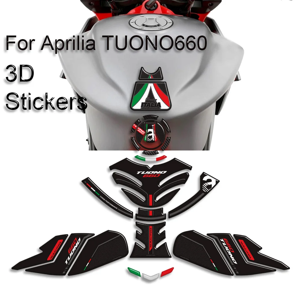 خزان وسادة غطاء زيت الوقود عدة الركبة الحاجز حامي ملصقات دراجة نارية لأبريليا توونو 660 تونو 660 مصنع الشارات