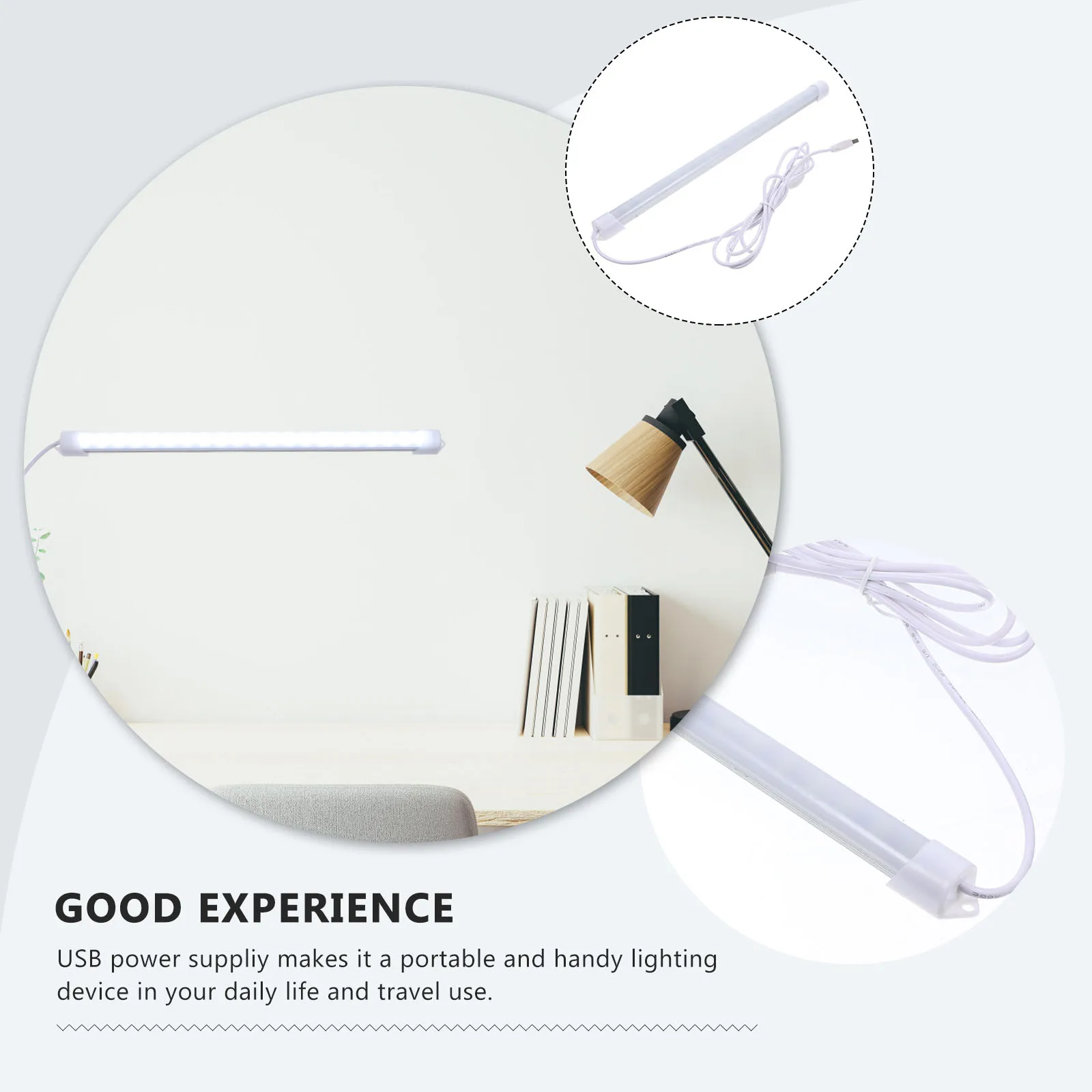 

USB LED Reading Lamp Light Strip Eye- Smd 2835 Natural Non-Glare Keyboard Lamp Portable LED Light Bar for Home Office