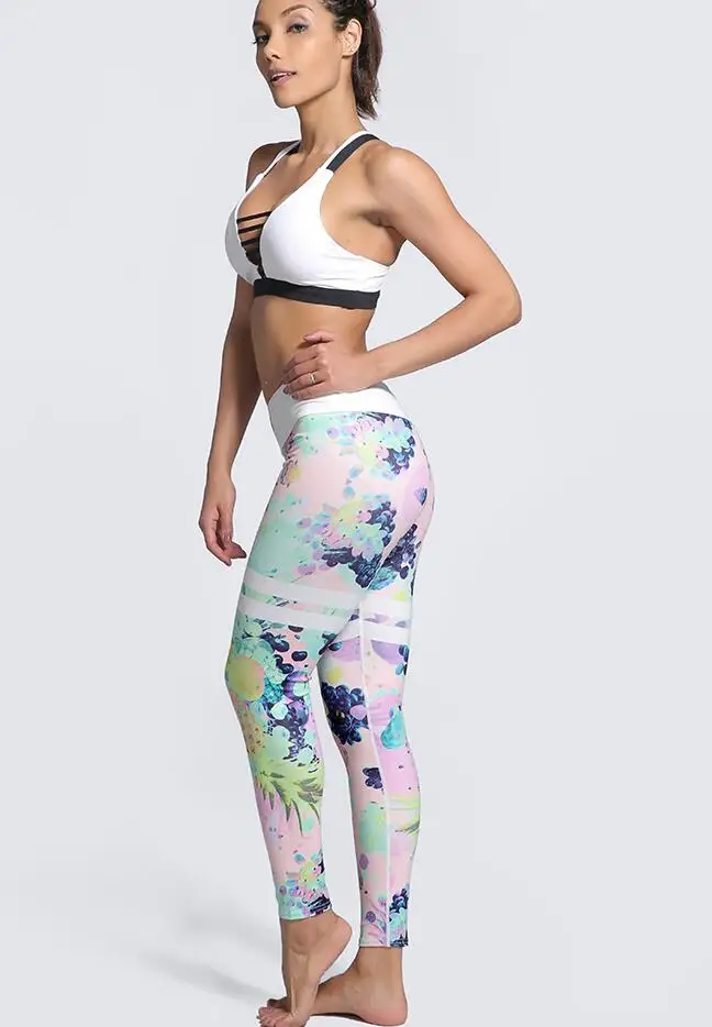 Schilderij Met Fruit Bedrukte Vrouw Leggings Hight-Taille Slanke Yoga Legging S-3XL 1134