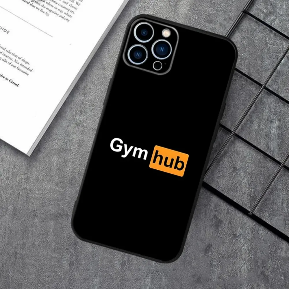 Capa de telefone para academia, fitness, musculação, para apple iphone 15,14,13,12,11,xs,xr,8,7,pro,max,plus,mini, capa preta de silicone