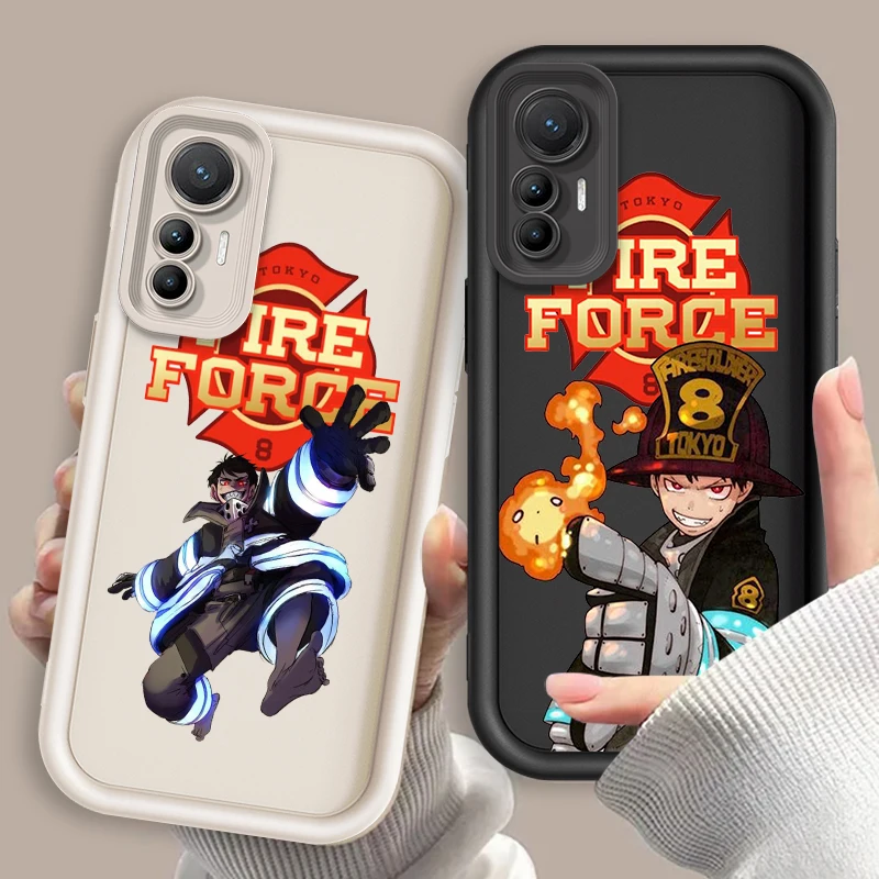 F-Fire Force Cool Anime Eye Ladder For Xiaomi MI 14 12T 11 Lite Poco M3 X5 X4 F5 F4 F3 F2 GT Pro 5G TPU Phone Case