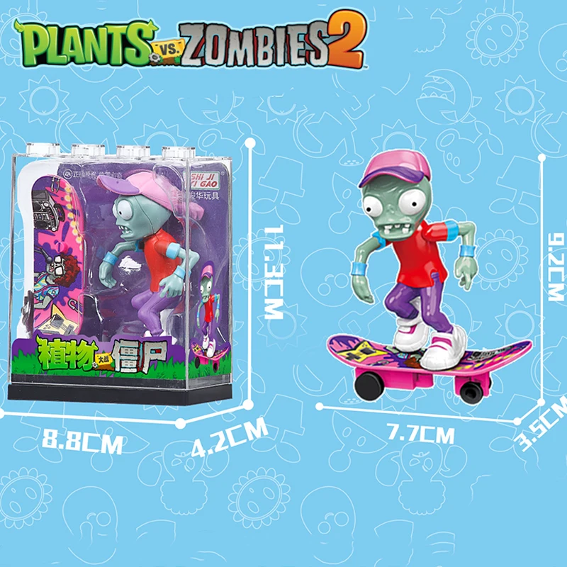 Plants vs. Zombies 2 Zombie Model Toys Transparent Acrylic Display Box 8 Style Zombie Action Figures Game Peripheral Boy Gifts