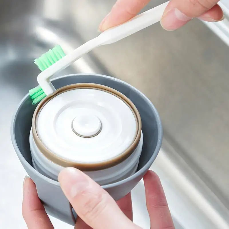 Baby Bottle Cleaning Brush Stain Removal Cup Groove Brush Set Cleaning Tools With Curved Brush Head For Cleaning Narrow Neck