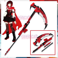 180CM RWBY Ruby Rose Crescent Rose Sickle Weapon Cosplay Props Weapons Halloween Christmas Party Props for Comic Show Wig
