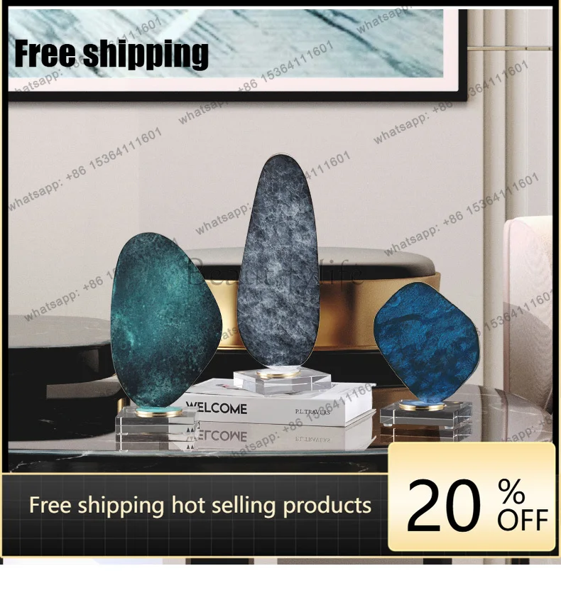 LJY decorative ornaments light luxury creative home living room study art soft decoration handicrafts