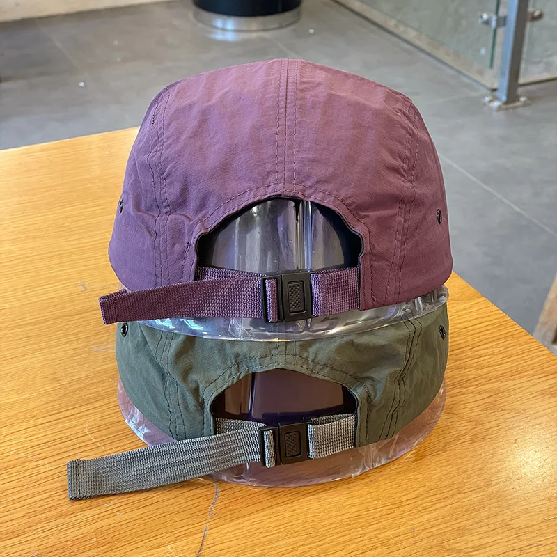 Gorra de béisbol japonesa de secado rápido para hombre y mujer, protector solar de verano para exteriores, informal, versátil, con 5 solapas, para acampar