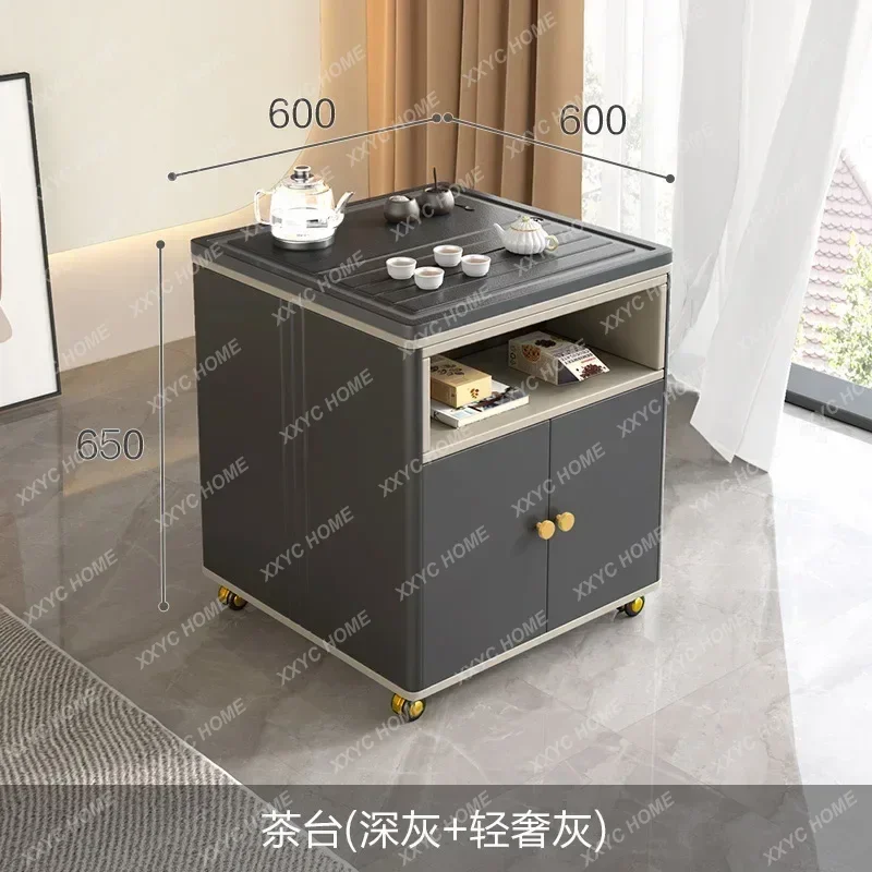 ZK النار الحجر طاولة شاي المنزل الذكي بسيط ضوء الفاخرة خزانة الشاي غرفة المعيشة شرفة المحمول الكونغ فو #6