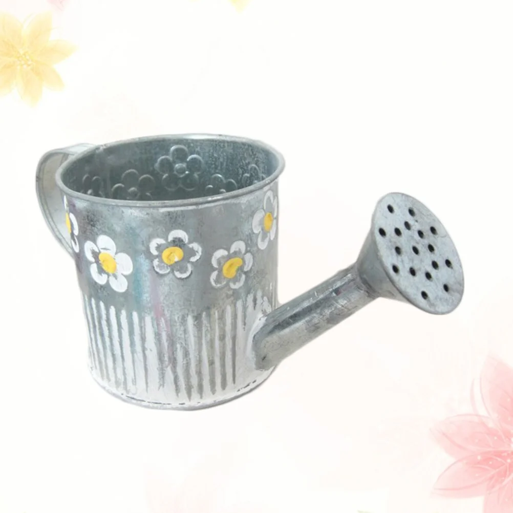 

Iron Vase Watering Pot Shape Simulation Artistic Bucket Flowerpot Decorative for Fresh Or Silk Flowers Iron Vase