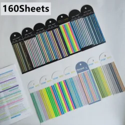 160 Sheets Transparent Sticky Notes Self-Adhesive Reading Annotation for Books Notepad Bookmarks Memo Pad Index Tabs