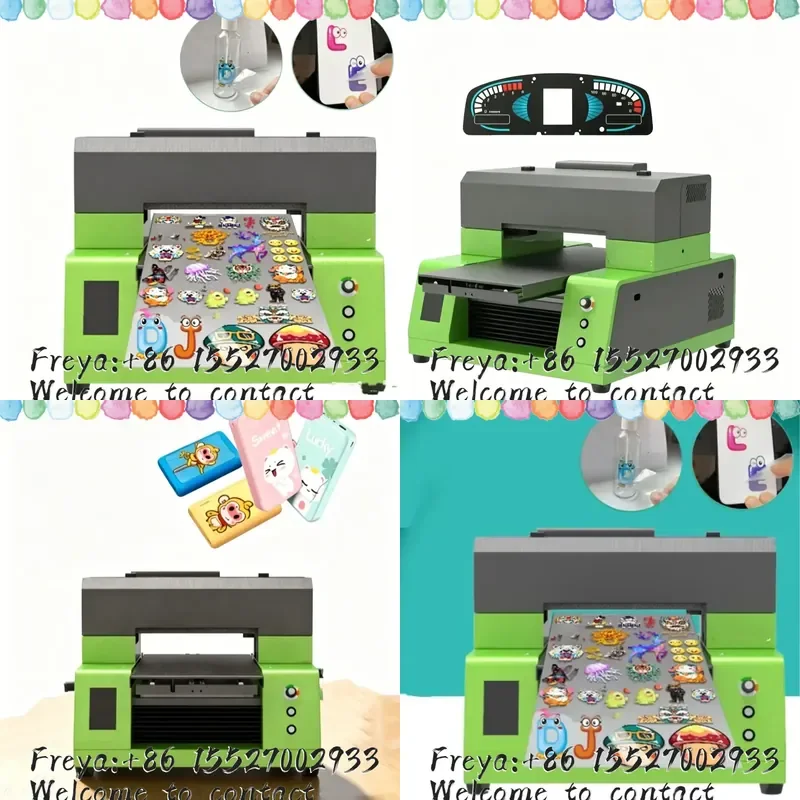 Mini A4 Desktop UV Flatbed Printer for Phone Case Glass Bottle Car Dashboard Acrylic Sticker Printing Machine