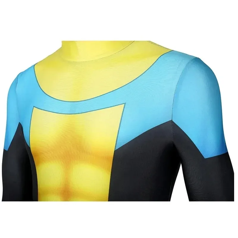 無敵のコスプレ衣装成人男性 3D プリント弾性マーク全身タイツスーツマスク衣装フルセットカスタムメイド ft1/