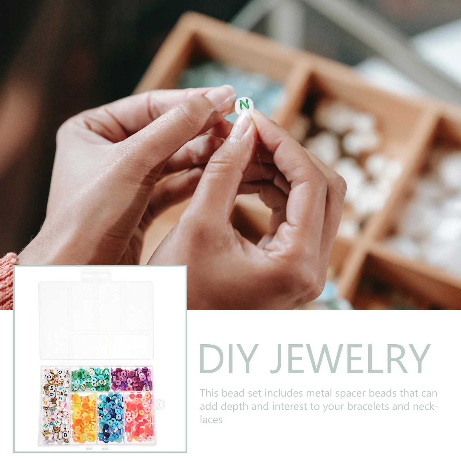 

Polymer Clay Beads Charms Accessories Spacer for Bracelet Making Soft Pottery Imitation Pearls