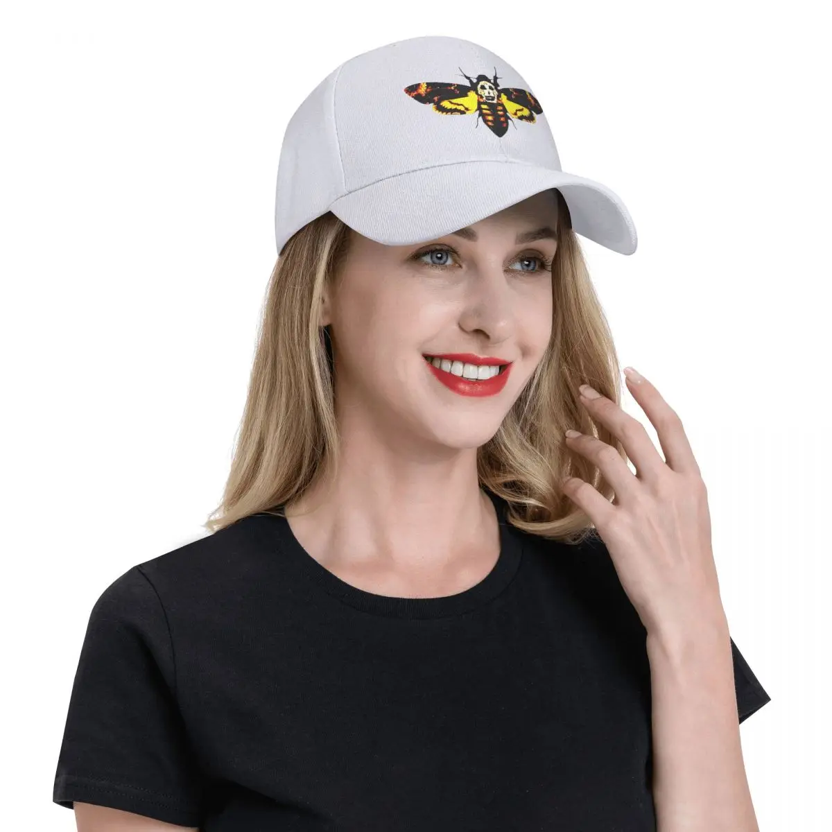 شخصية صمت الحملان قبعة بيسبول للرجال النساء تنفس سريالية الموت العثة أبي قبعة قبعات Snapback في الهواء الطلق