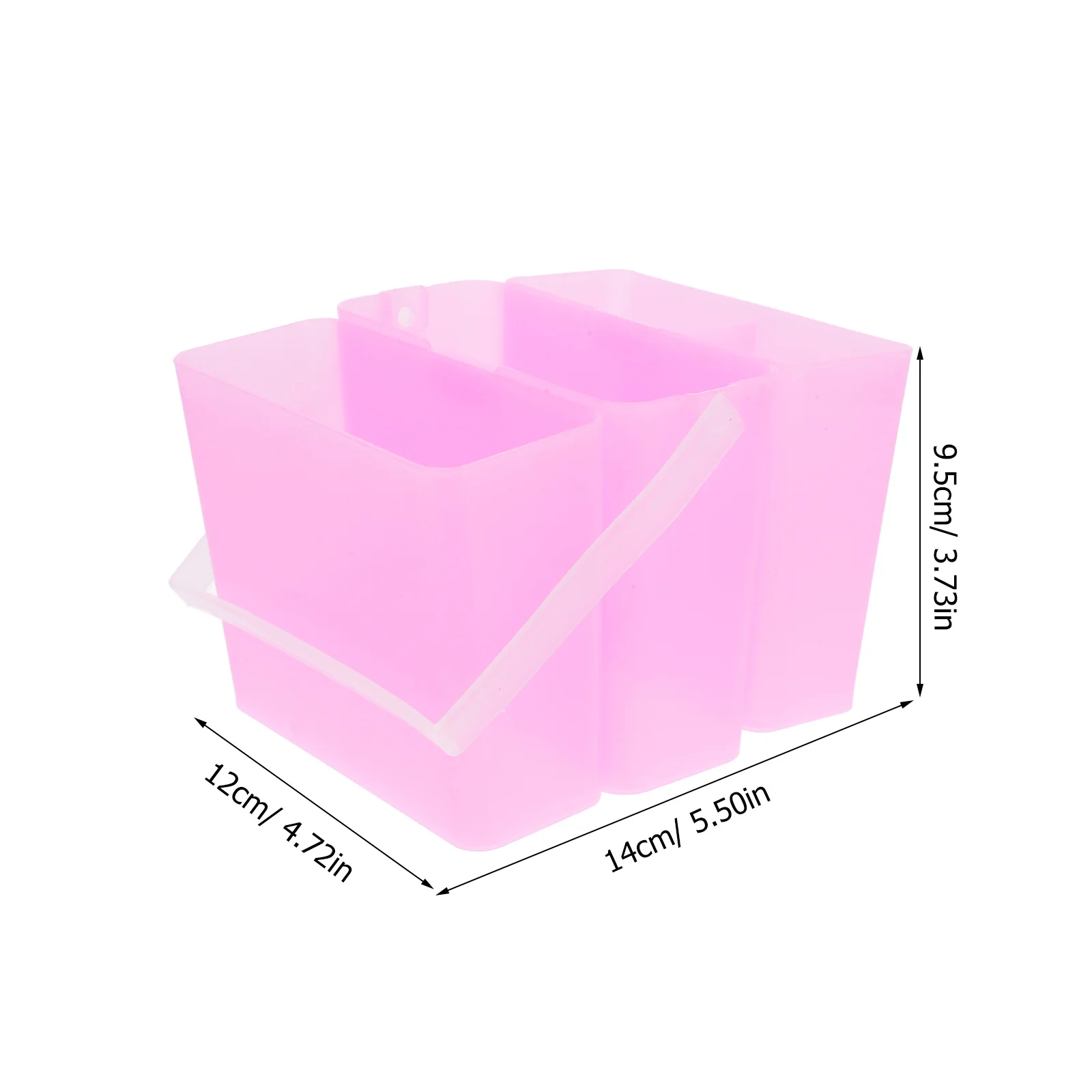 Ведро для мытья кистей 3-в-1, розовая портативная шайба для кистей для акварели, акрилового масла, компактная квадратная ручка, художественная краска