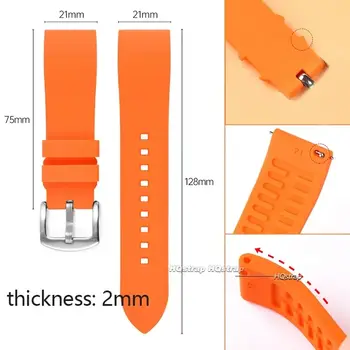 快拆式矽膠錶帶 20mm 22mm 運動錶帶 黑色 綠色 橘色 藍色 腕帶 手鍊 18 19 21 24mm 8 最佳銷售 橘色錶帶 - №1