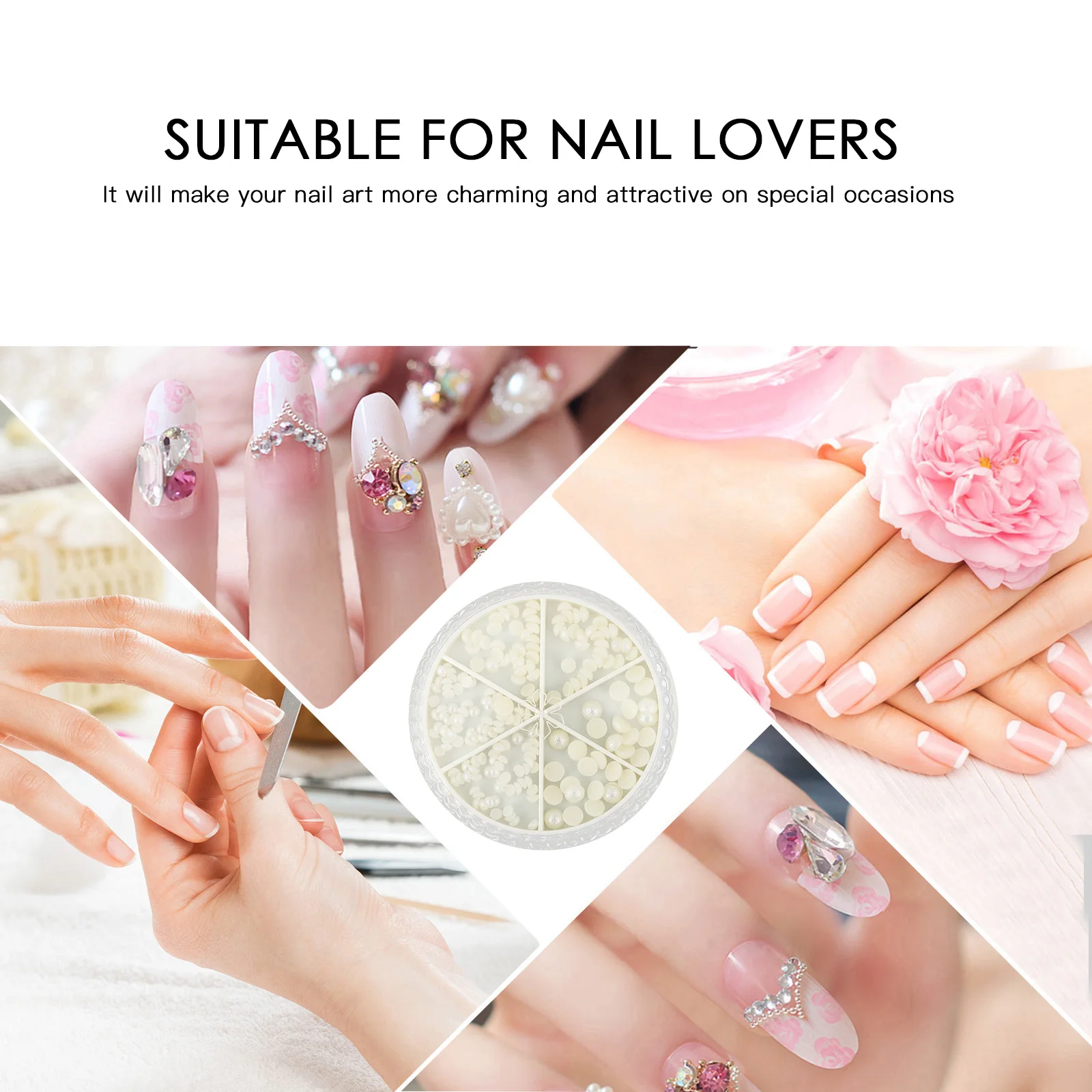 

Nail Art Decors Abs Decorative Nail Charms Manicure Ornament Creative Nail Art Supplies Exquisite Nail Salon Supplies