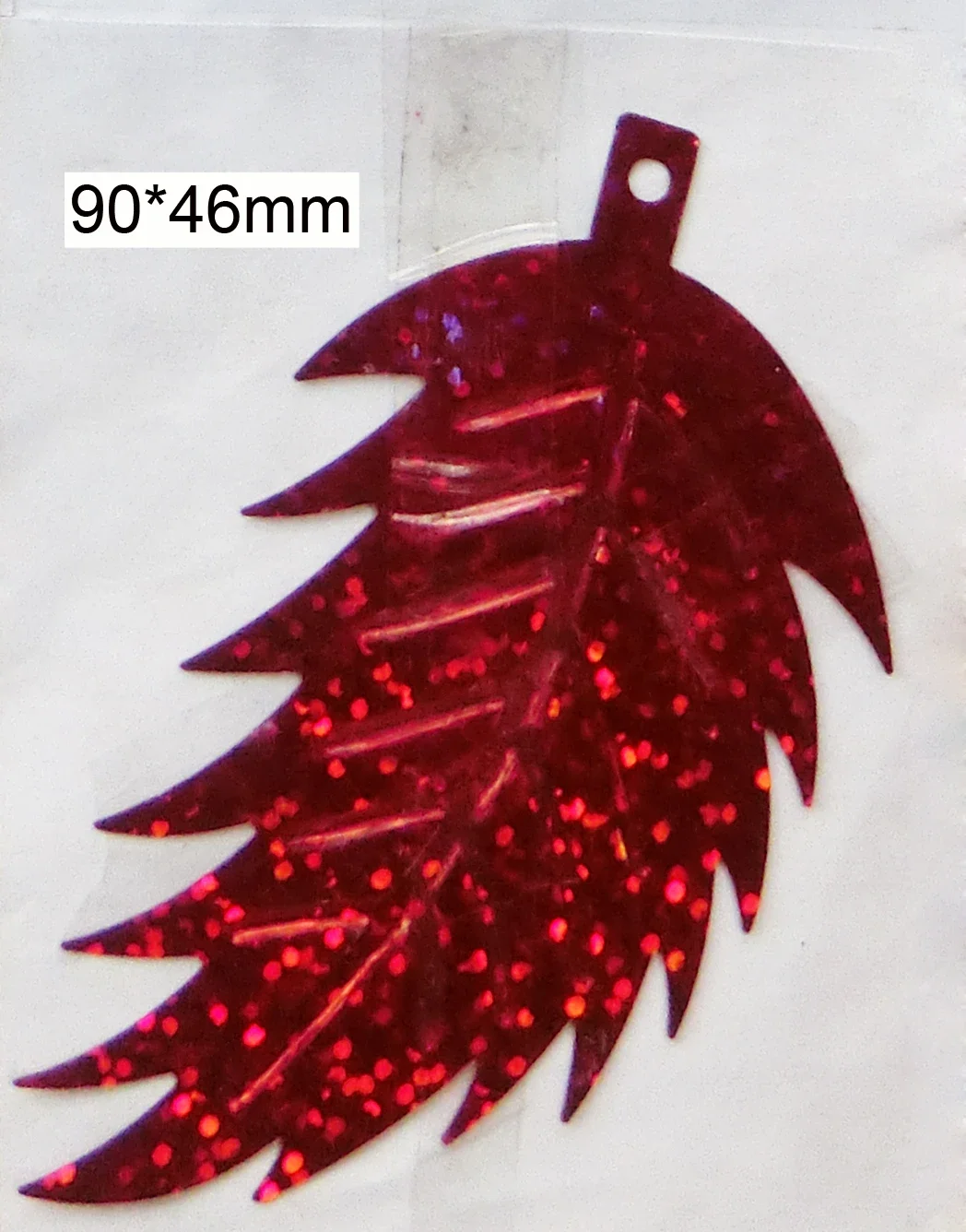 LNHOME 50pcs 90*46mm Large Leaf Sequins For Crafts Sewing DIY Garment Accessories Loose Spangles With 1 Side Hole