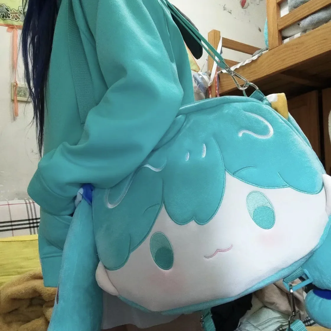 hot Hatsune Miku Shoulder Bag New Backpack Cute Anime Girl Plush Cartoon Kawaii Knapsack Student Bag Packet Kids Gifts Toys