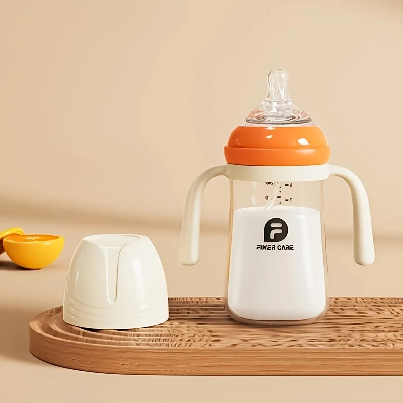 Newborn Baby Feeding Bottle with Handle Formula Straw Bottle Easy Grip Design Suitable for Baby's Small Hands