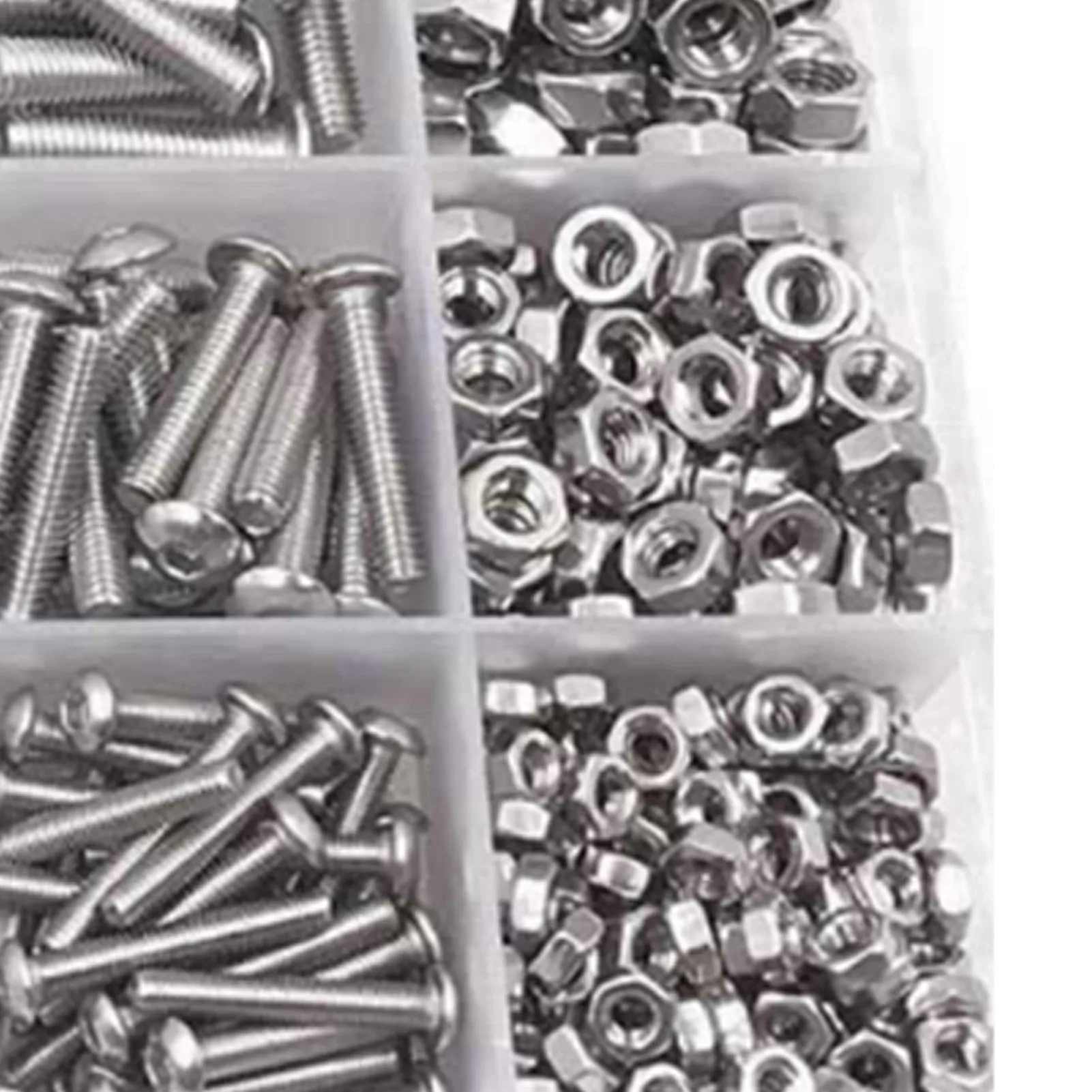 500Pcs Pan Head Hex Socket Screws Stainless Steel Screw Nut Assortment Kit For Automobile Making M3 M4 M5