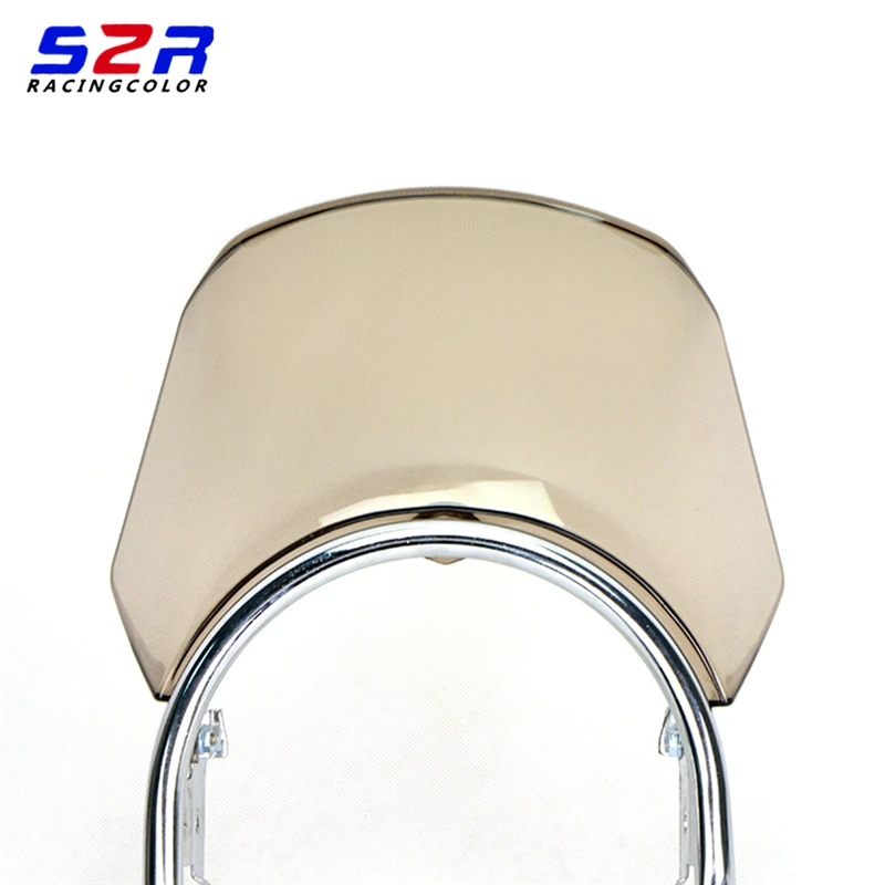 Transparent Adjustable Windshield Windscreen Variable Spoiler Panel for YAMAHA YBR125 YB125G Off-road vehicle